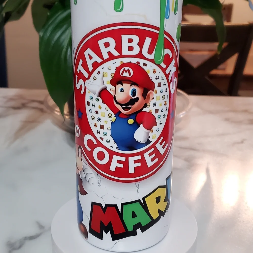 Mario Coffee 20oz Tumbler  with duo lids 🎉sale